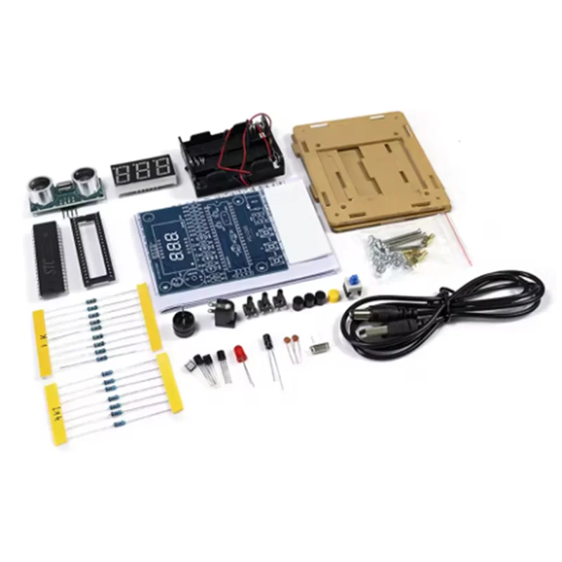 AB34-51 Microcontroller Designed Reversing Radars Alarm DIY Distance Measuring Loose Parts Measuring Instrument