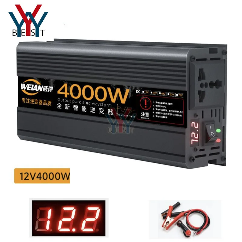 Pure sine wave inverter 12V24V48V60 to 220V vehicle household high-power 8500W battery converter