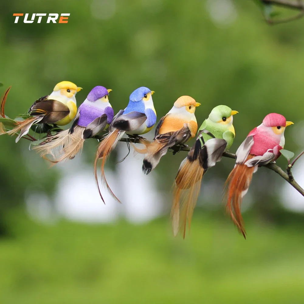 

Handmade Foam Feather Artificial Parrot Imitation Bird Model Figurine Foam Birds Parrot Home Garden Decoration Ornament Fairy