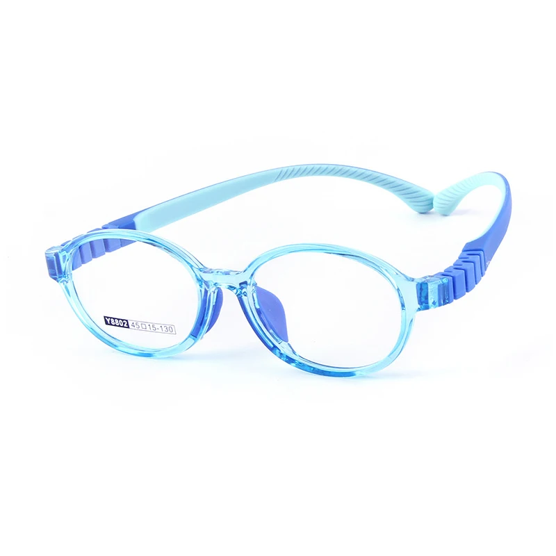 

Retro Round Silicone Kids Glasses Flexible Eyeglasses Frame for Prescription Kid Changeable TR90 Oval Student 4-10yo Boy