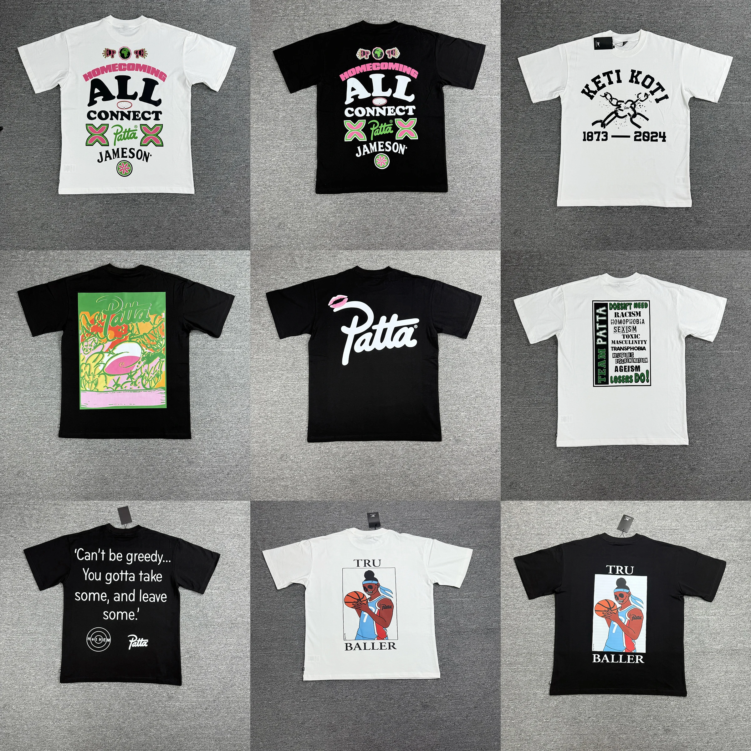 

Good Quality PATTA T Shirt fashion women men summer style vintage classic style tee