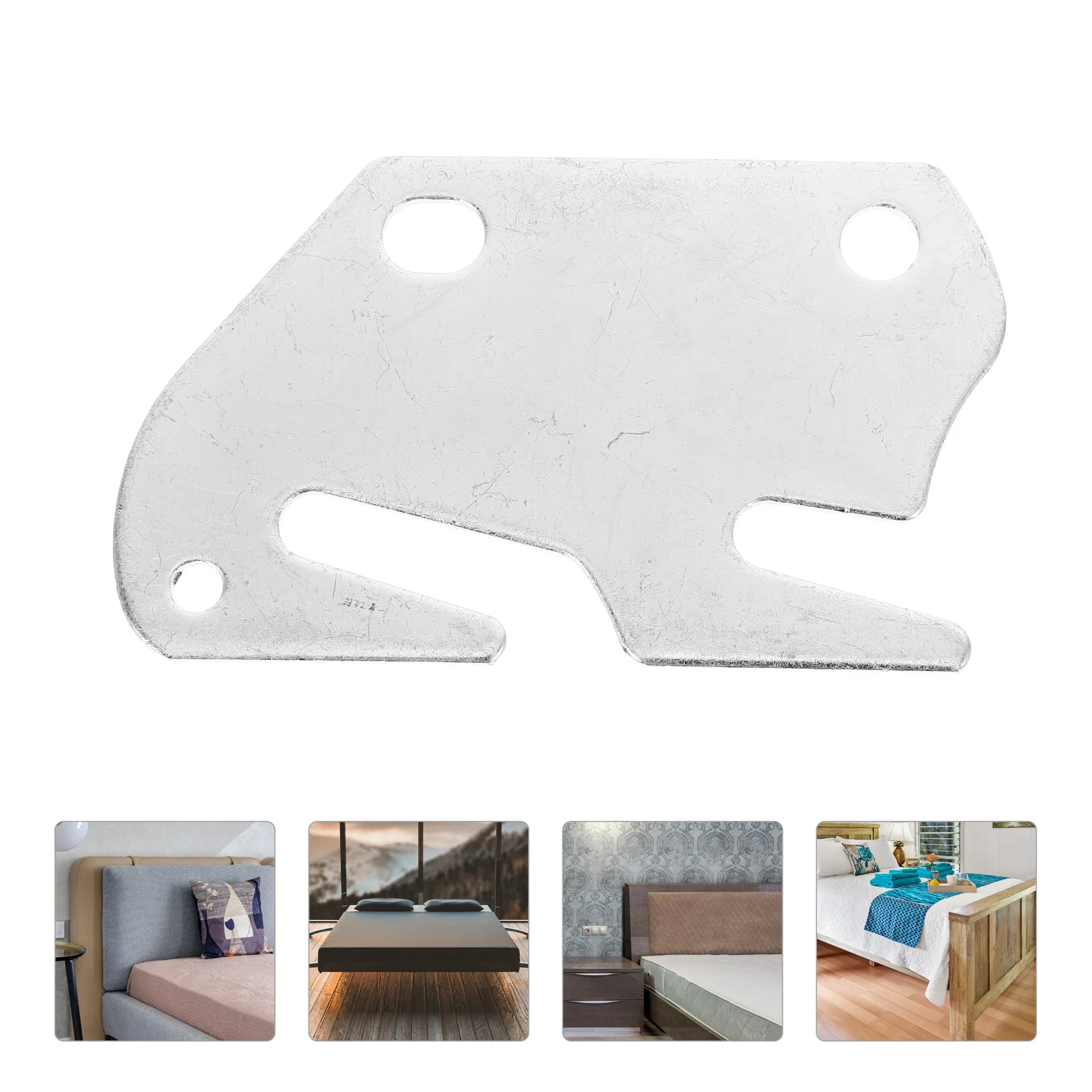 2 Pcs Furniture Connector Bed Rail Plate Wood Hinge Hook Frame Fittings Rails Bedstead Bracket