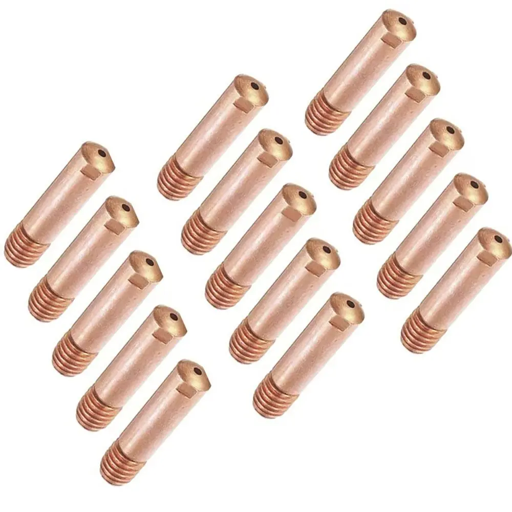 5Pcs Tip Gas Nozzle MB-15AK M6*24mm Welding Torch Contact Tip Gas Nozzle 0.6/0.8/0.9/1.0/1.2mm For MB-15AK 14AK MIG/MAG Parts