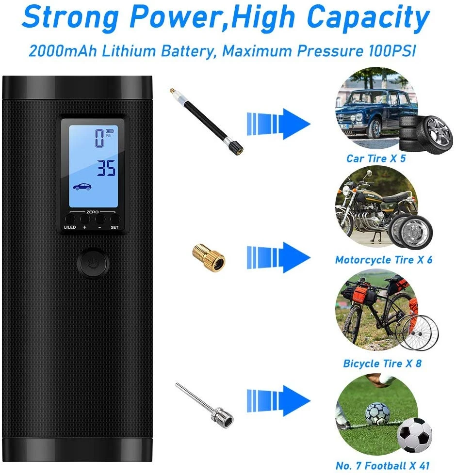 Newo Mini Portable Electric Automatic High Pressure Rechargeable Tire Inflator Bicycle Air Pump for Bike PUMP AIR