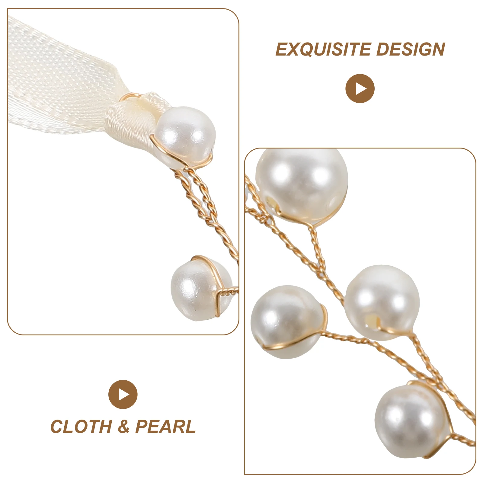 

Pearl Vine Bridal Headpiece Wedding Hair Jewelry Flower Girl Accessories Festival Headband Women'S Hair Decoration Sparkling
