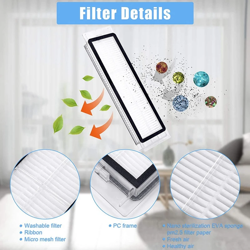 قطع غيار لـ شاو روبوروك ، مكنسة آلية ، فرشاة رئيسية ، فرشاة جانبية ، فلاتر ، قماش ممسحة ، S4 ، S5 ، S6 ، E4 ، E20 ، E25 ، E35 ، S50