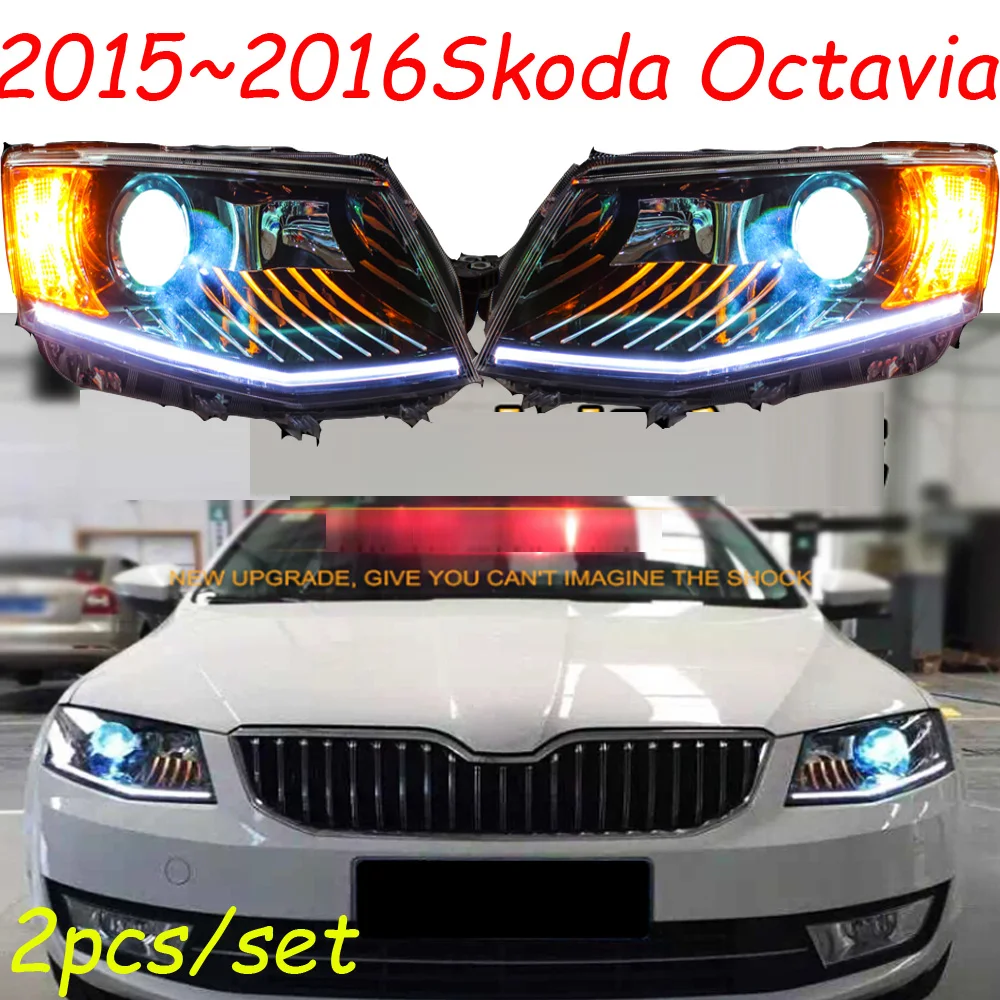 

HID,2015~2018,Car Styling Octavia Headlight,car bumper head light for skoda Octavia head lamp,Octavia taillight