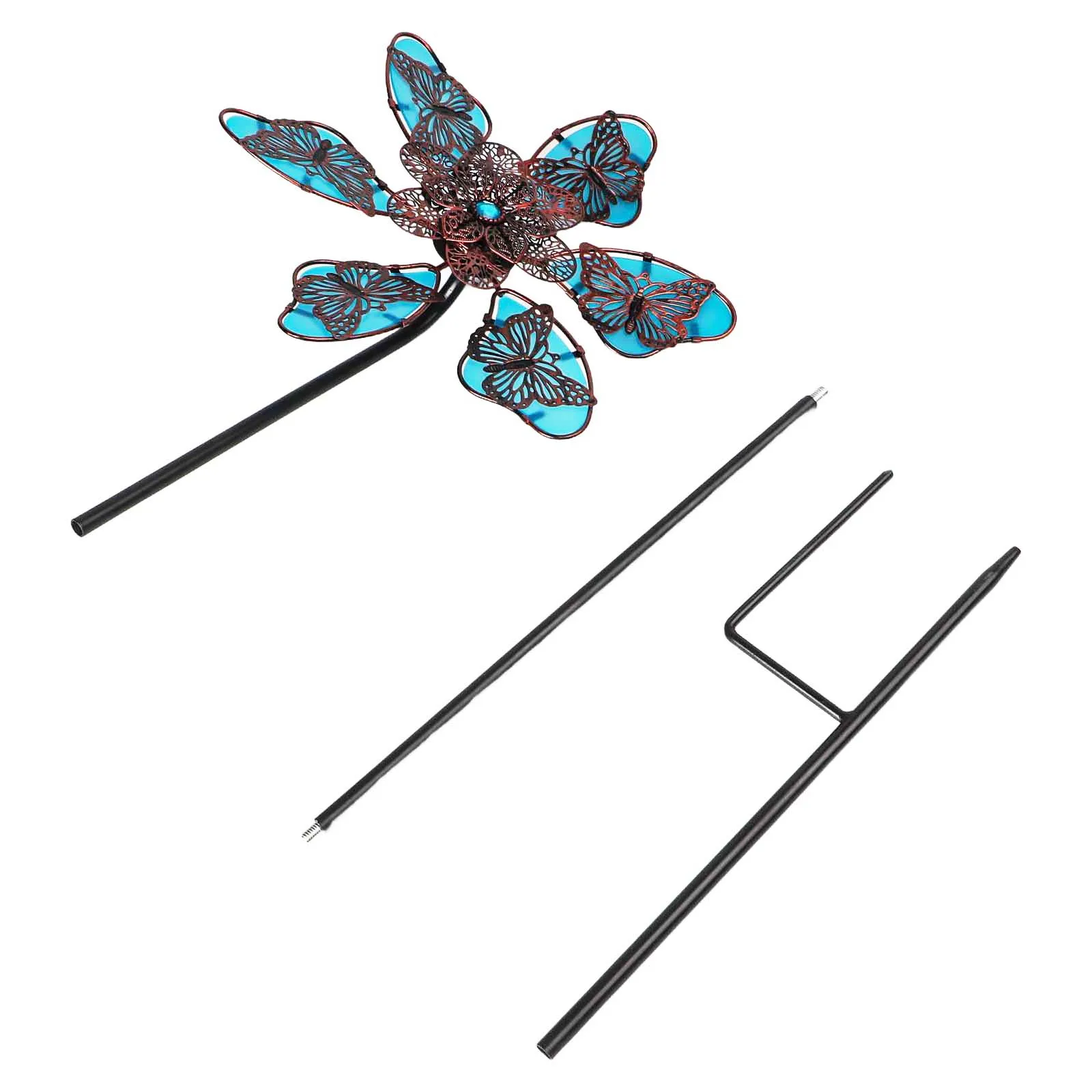 Colorful Garden Fluorescent Windmill 90cm Size Colorful Lawn Ornament Mesmerizing Garden Display Sturdy Metal Construction