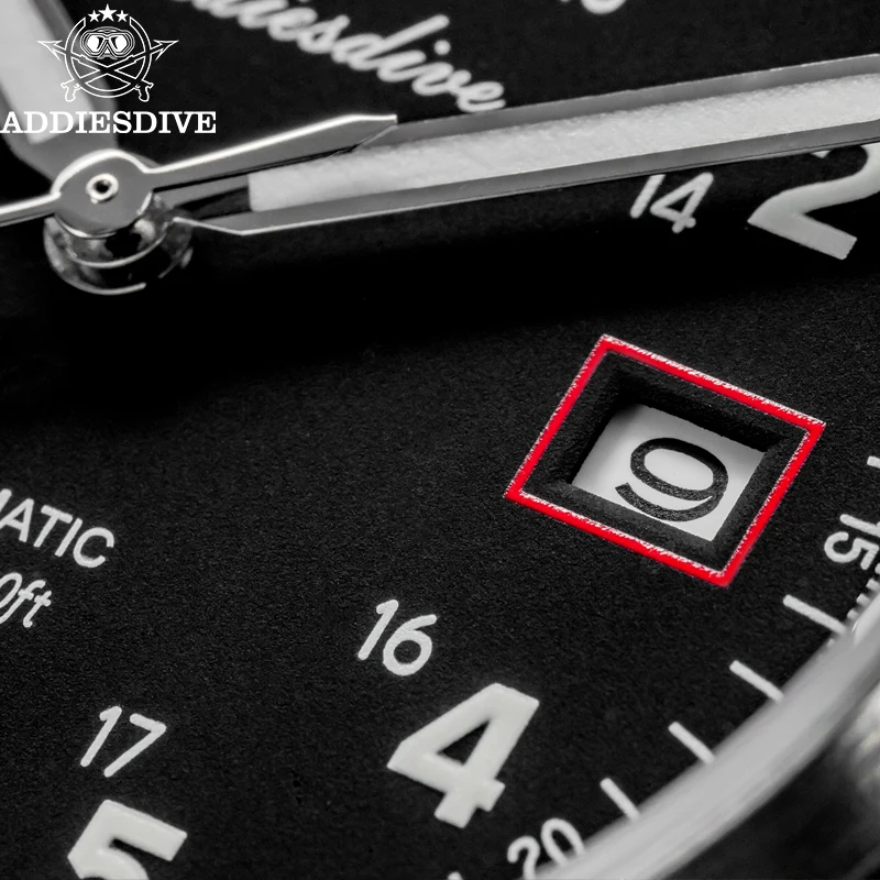 ADDIESDIVE メンズ 自動巻き時計 NH35A 機械式時計 防水 アナログ時計 サファイアガラス BGW9 夜光 レザーストラップ付き