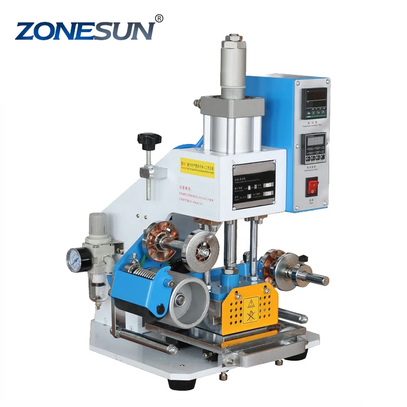 ZONESUN ZY-819A 80*90mm Leather Hot Stamp Machine Press Printer For Leather Paper Customized Printable Area Embossing Machine