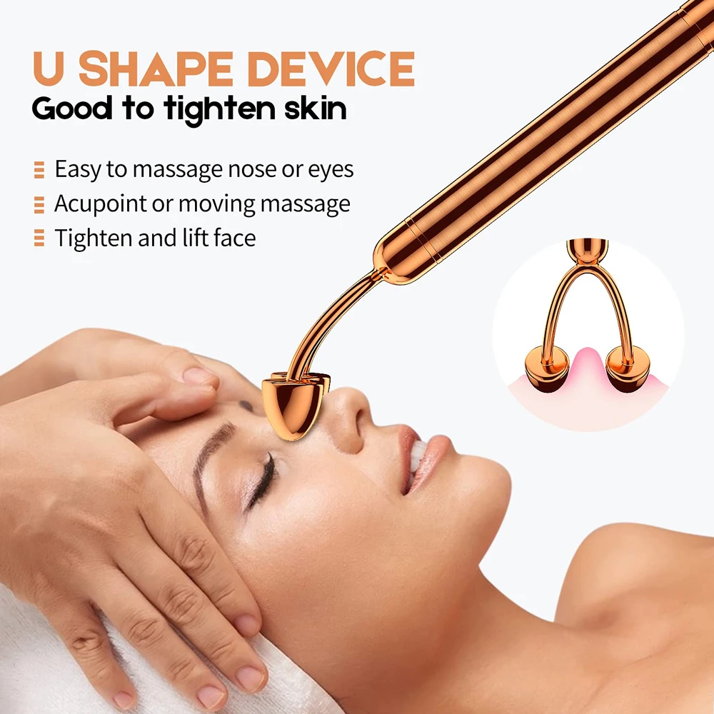 3 in 1 Stainless Steel Face Spa Massager For Beauty Health Nose Up Lifting Face Massage Kit Facial Slimming Face Skin Care Tools