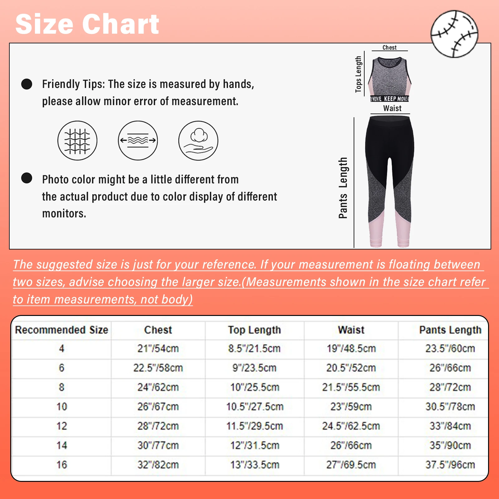 Kids Girls Sportswear Gymnastics Outfits Running Sports Suit Wide Shoulder Tops+Pants Clothes Set Girls Workout Activewear