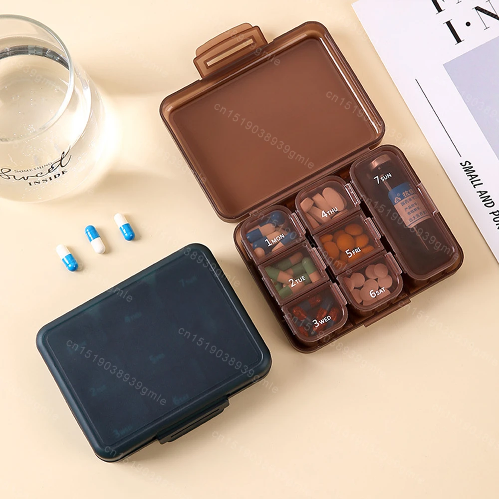 7 Days Pill Box Organizer Travel Medicine Pillboxes Pocket Storage Daily Case Portable Vitamin Holder Container Pill Boxes