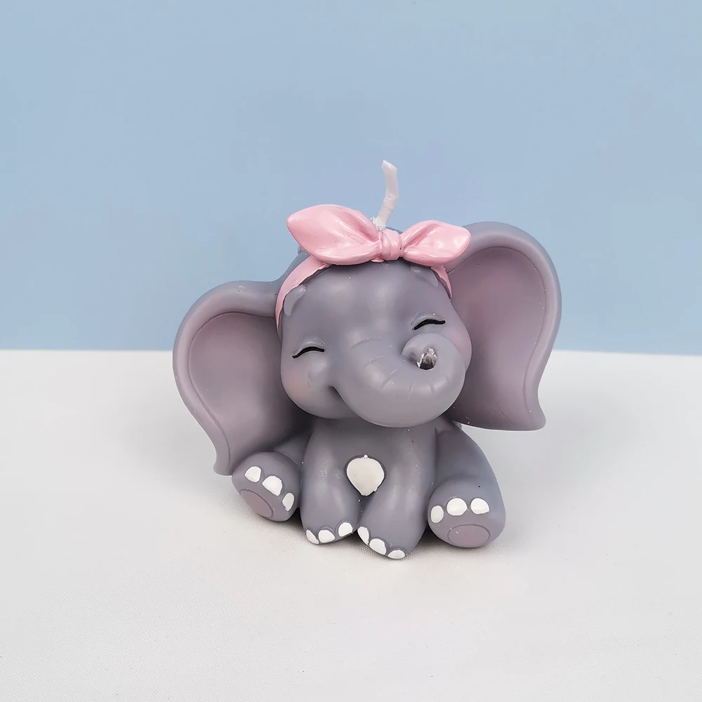 DW0306 Girl Boy Soap Animals Soap Candles Cute Baby Elephant Candle Silicone Moulds Clay Resin Handmade Soap DIY Moulds PRZ