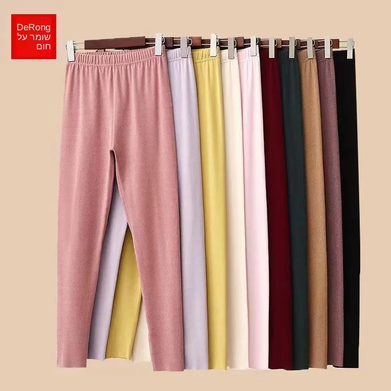 Women's High Waist Thickened Fleece Lined Autumn Pants Thermal Underwear Dervo Winter Warm Tights Comfortable Base Layer Pants
