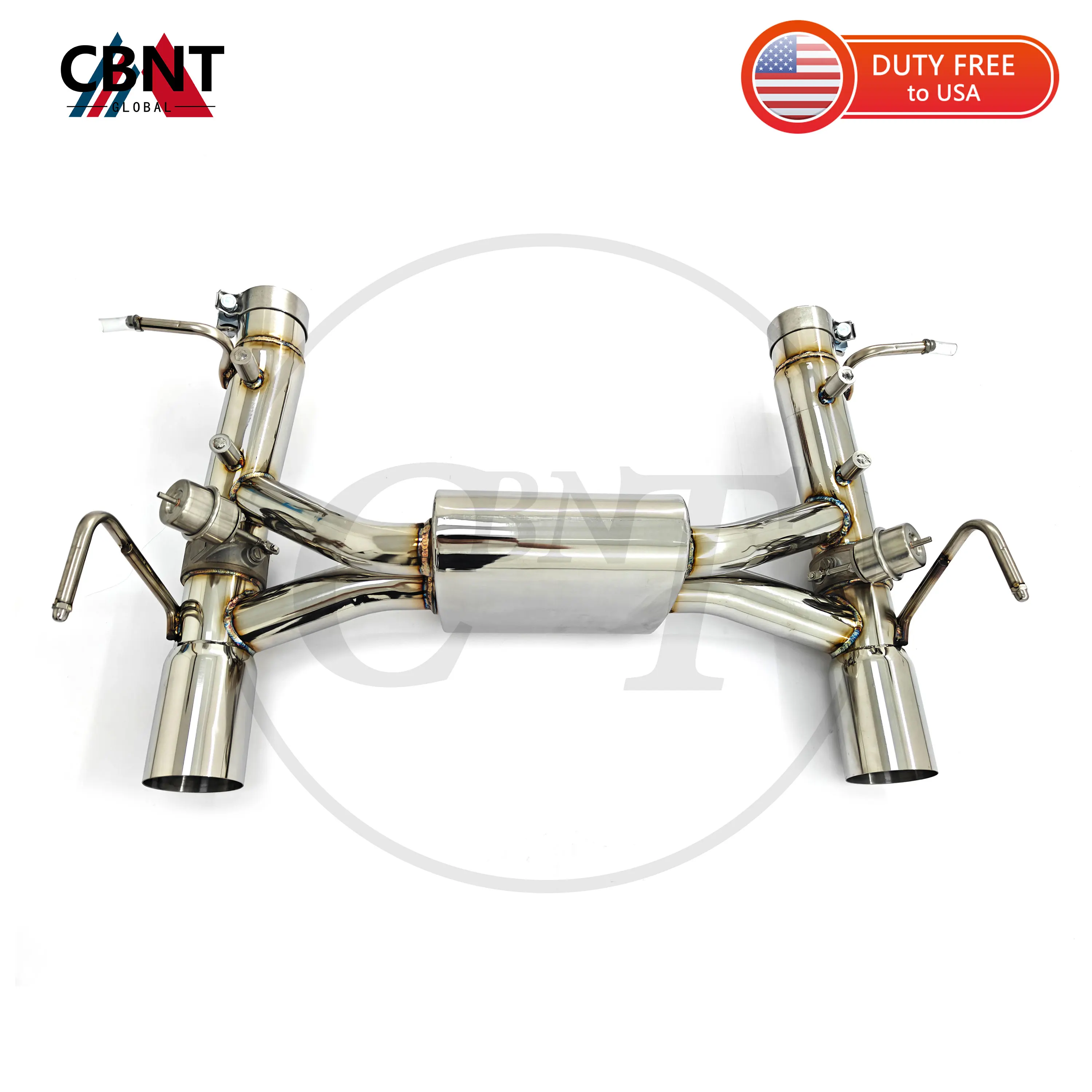

Perfect Fit CBNT F8 Exhaust Axleback for Ferrari F8 Spider Tributo 3.9L V8 Twin-Turbo Valvetronic Muffler Catback Exhaust System