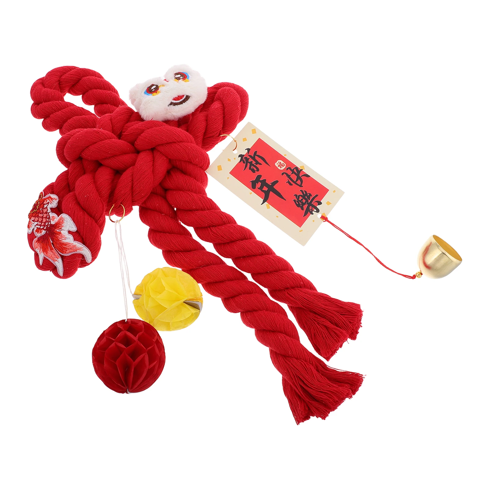 

RV Decorative Pendants Elegant Door H naments Car Accessories Interior Flannel Hanging Festive Style Spring Red