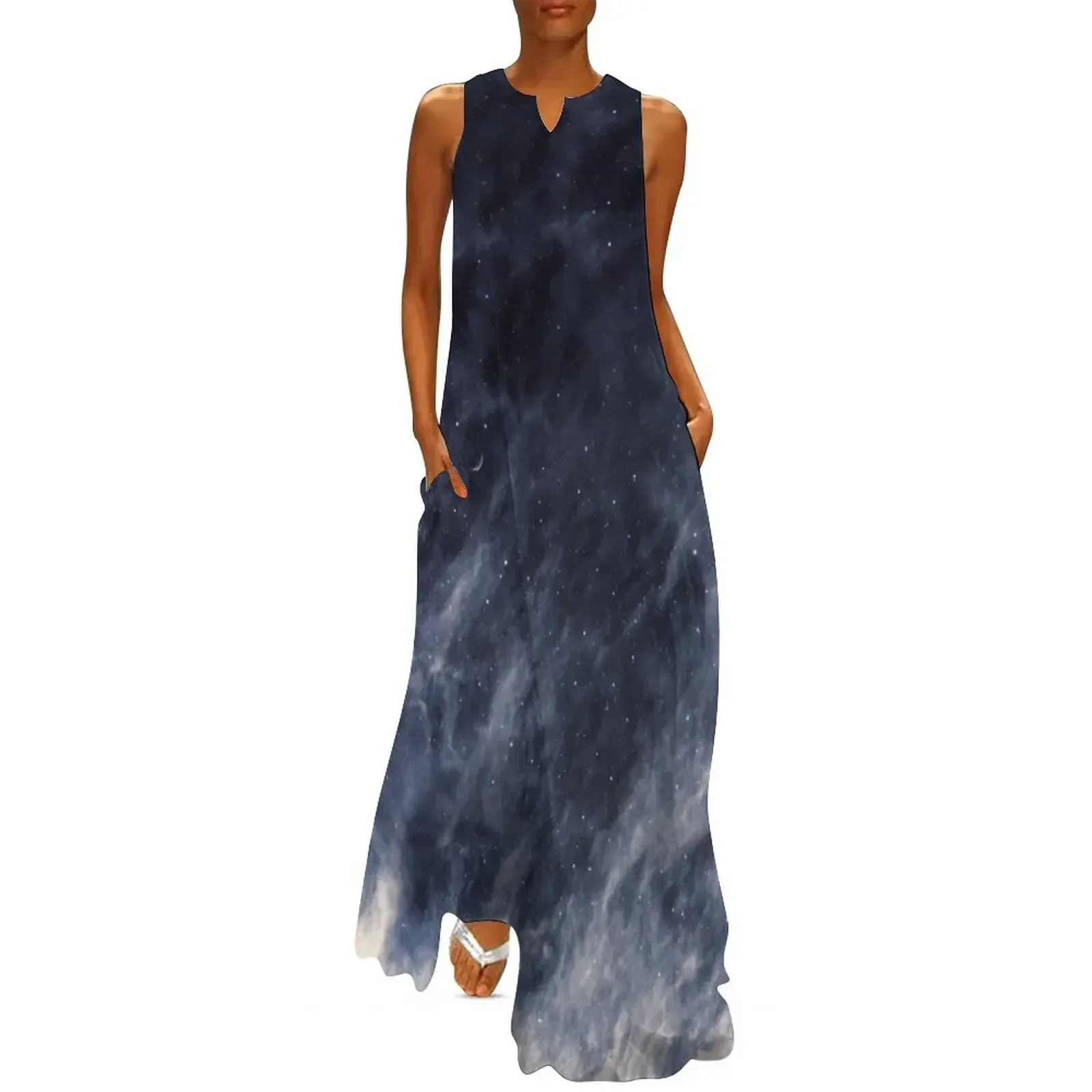 

Blue Clouds, Blue Moon Long Dress dress for women 2025 cute dress women's summer jumpsuit african dresses for woman