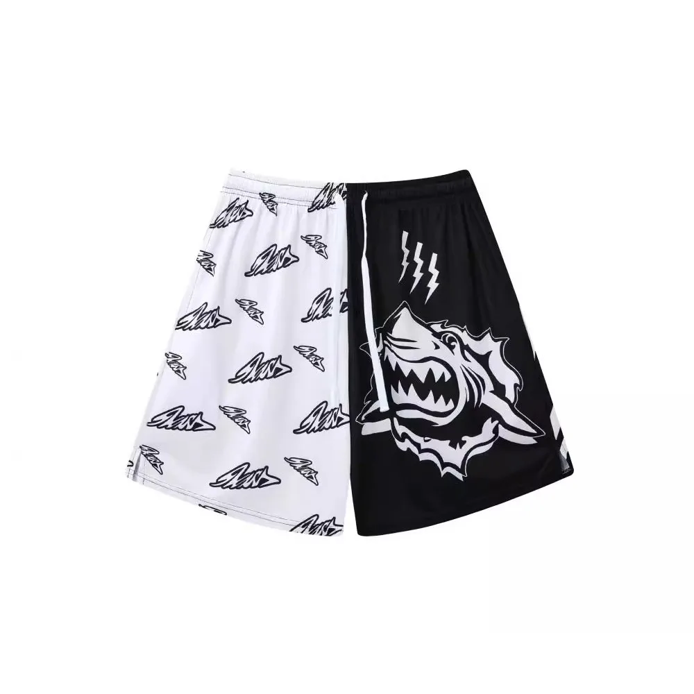 夏のビーチクールショーツジムユニセックスカジュアルスポーツパンツ通気性メッシュショートパンツ新 2025