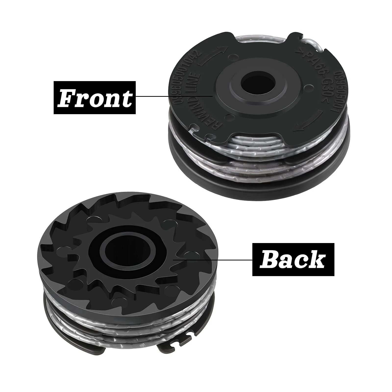 Imagem -05 - Linha Dupla String Trimmer Substituição Spool para Greenworks Weed Eater Spool Cap 2900718 20ft 0.065 Polegada