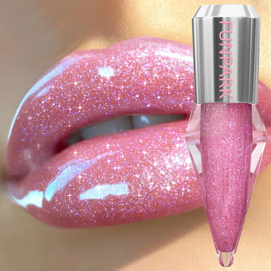 8 ألوان ترطيب الماس لامع بريق ملمع الشفاه ماكياج تألق بريق السائل أحمر الشفاه لؤلؤة الشفاه تينت مثير الشفاه الصقيل