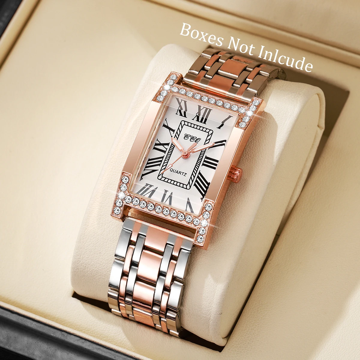 

Роскошные женские часы с бриллиантами, модные женские кварцевые наручные часы с прямоугольным циферблатом, часы для девочек, Reloj Mujer (без коробки)