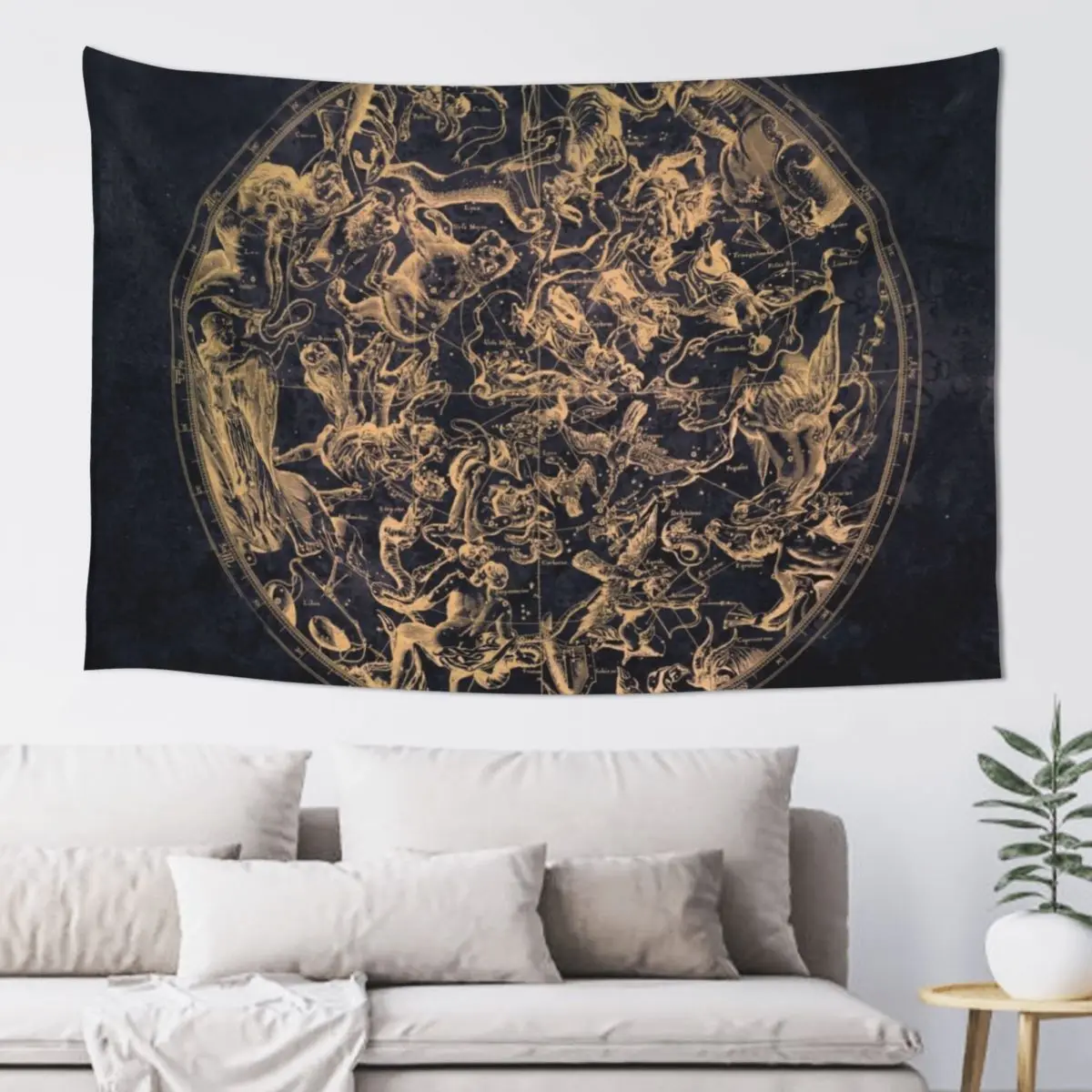 

Vintage Constellations and Astrological Signs | Yellowed Ink and Cosmic Colour Tapestry Room Aesthetic Room Decor Tapestry