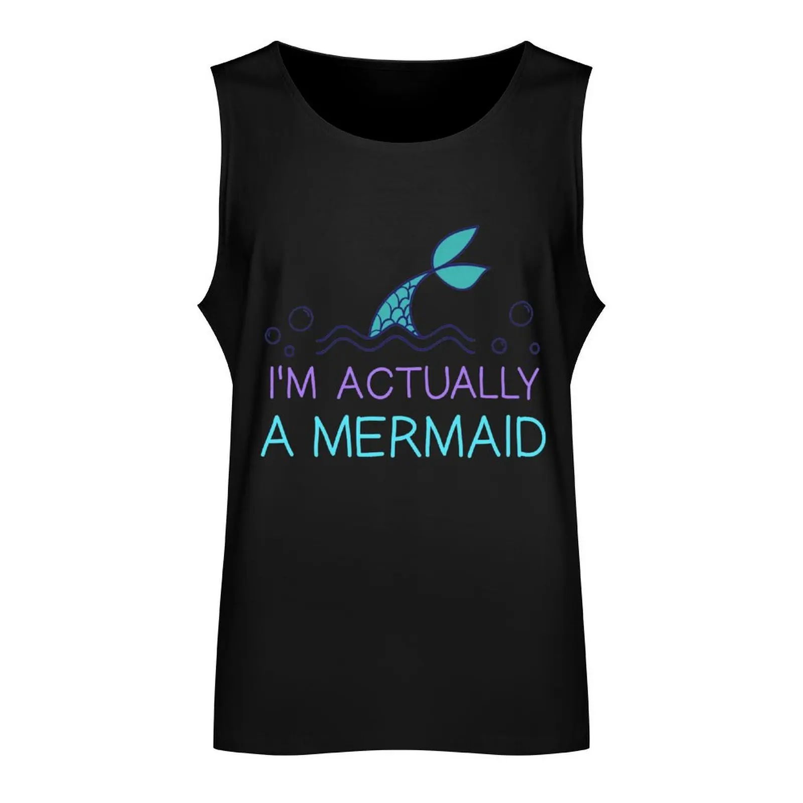 Mermaid Tail Shirt - I'm Actually a Mermaid Cute Ladies' Apparel - Feminine Shirt - Ocean Lover Tank Top