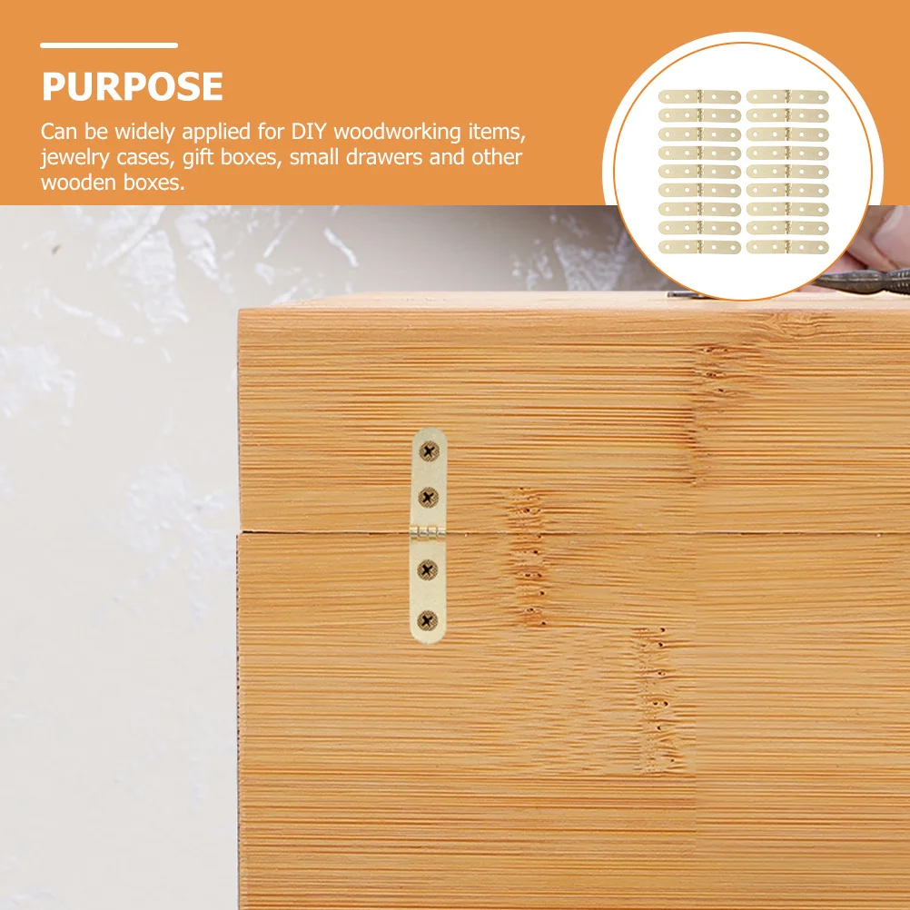

30Pcs Small Hinges for Wooden Box Jewelry Case Decorative Hinges with Screws Easy to Install Stable and Reliable