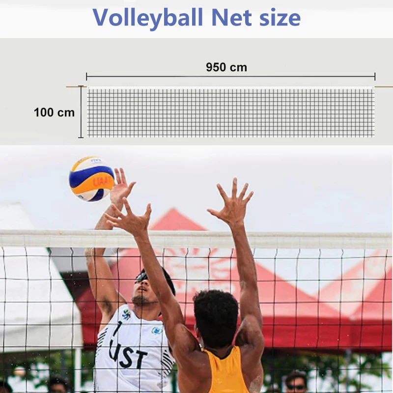 950cm profession elles Volleyball netz Beach Match Wettbewerb Sport training Standard einfache Einrichtung Outdoor Tennis Mesh Netz Übung