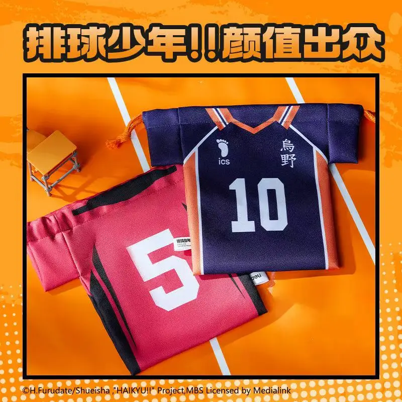 Haikyuu!! Tas met trekkoord Jersey Store Portemonnee Reizen Cosmetische Tas Creatieve Sieraden Opbergdoos Jongen/meisje Anime Cartoon Geschenken