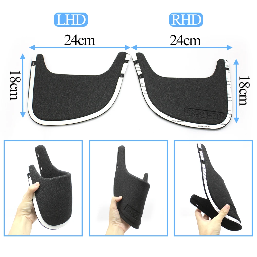 Car Interior Steering Wheel Lower Cover Sponge Backplate For BMW X5 E70 2007-2013 X6 E71 E72 2008-2014 51457161733 51457161734