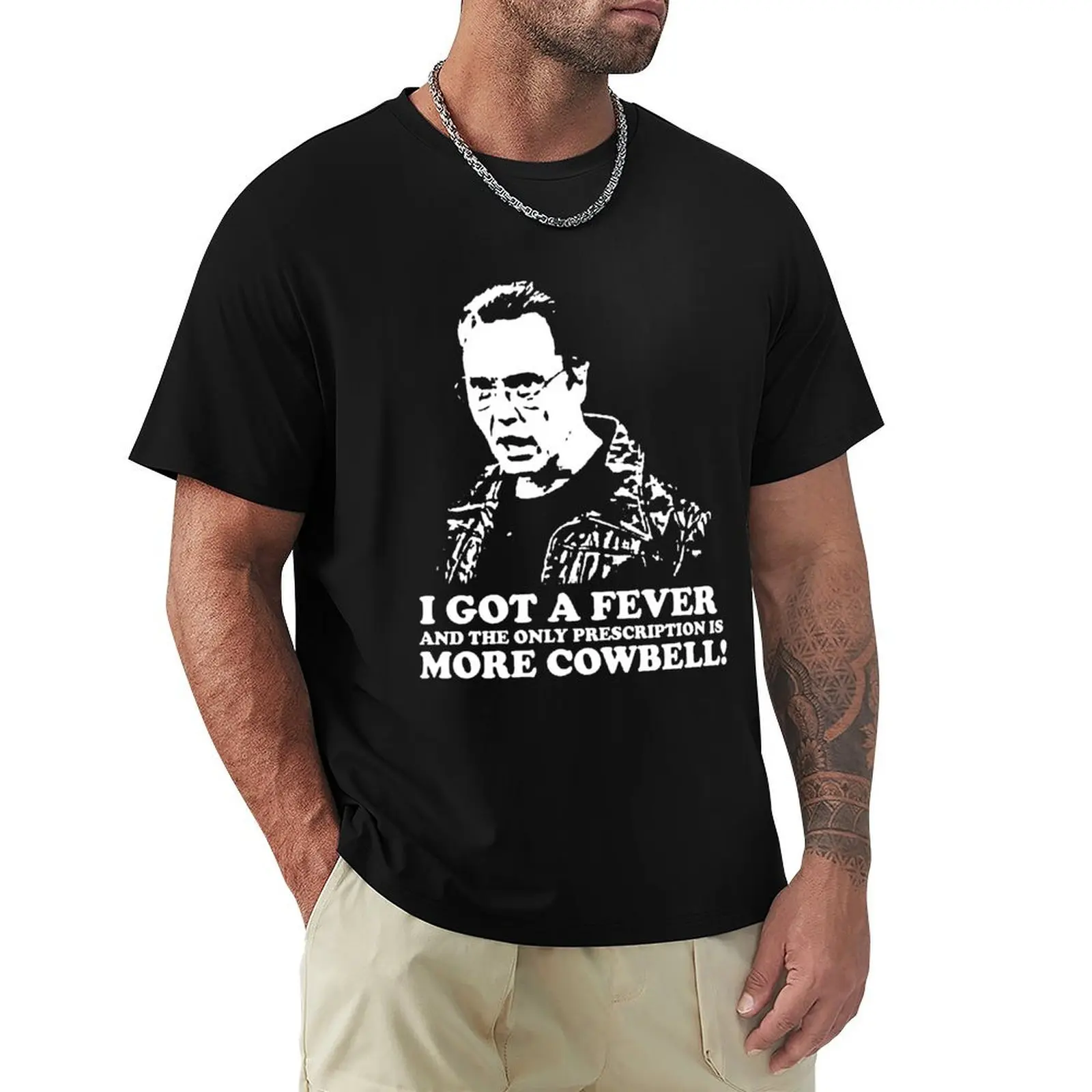

Birthday Gift Christopher Walken movie More Cowbell T-Shirt tops blue archive mens graphic t-shirts funny