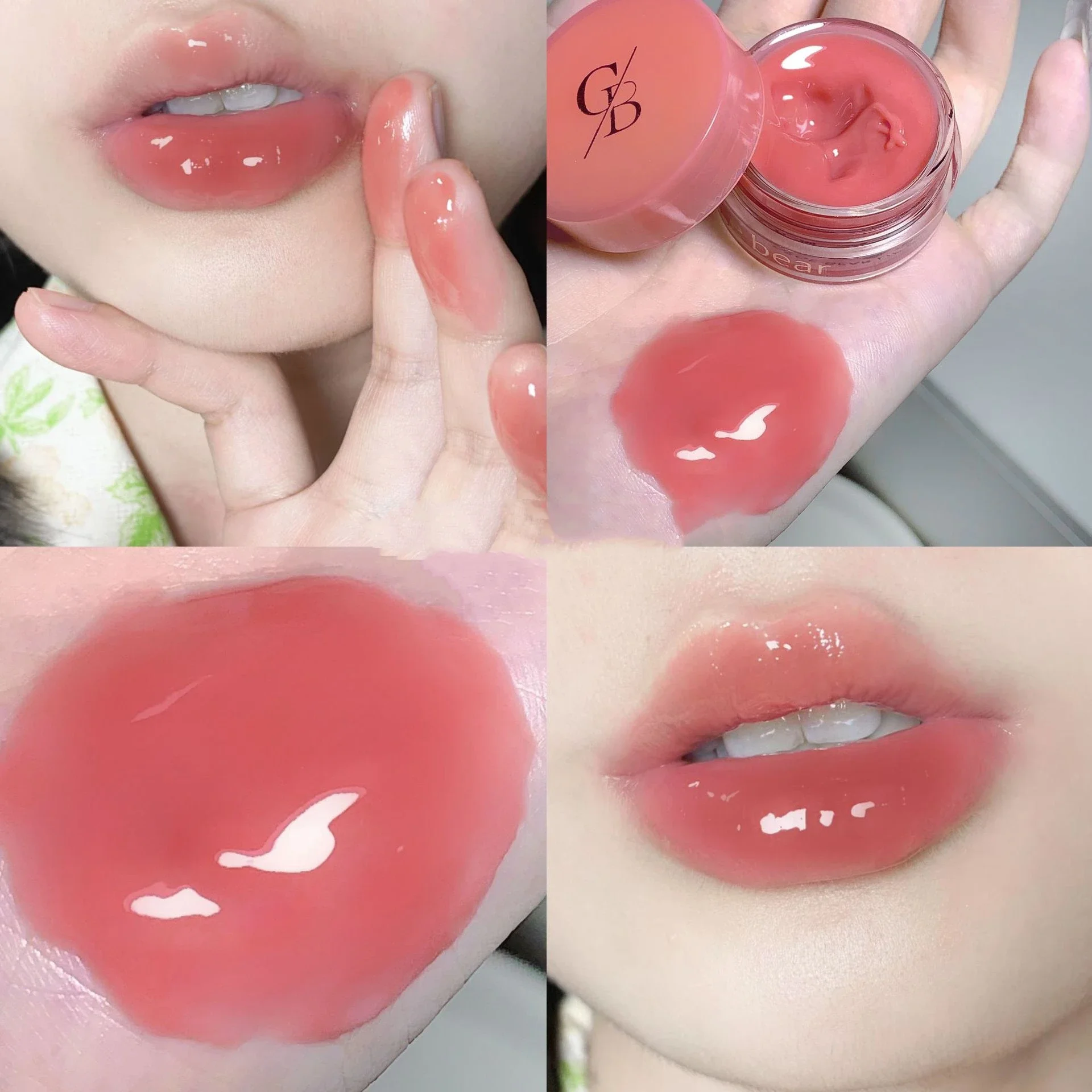 Gelee Dosen Lip Glasur feuchtigkeit spendende feuchtigkeit spendende Spiegel Lip gloss White ning Wasser Licht lang anhaltende wasserdichte Lippenstift Make-up