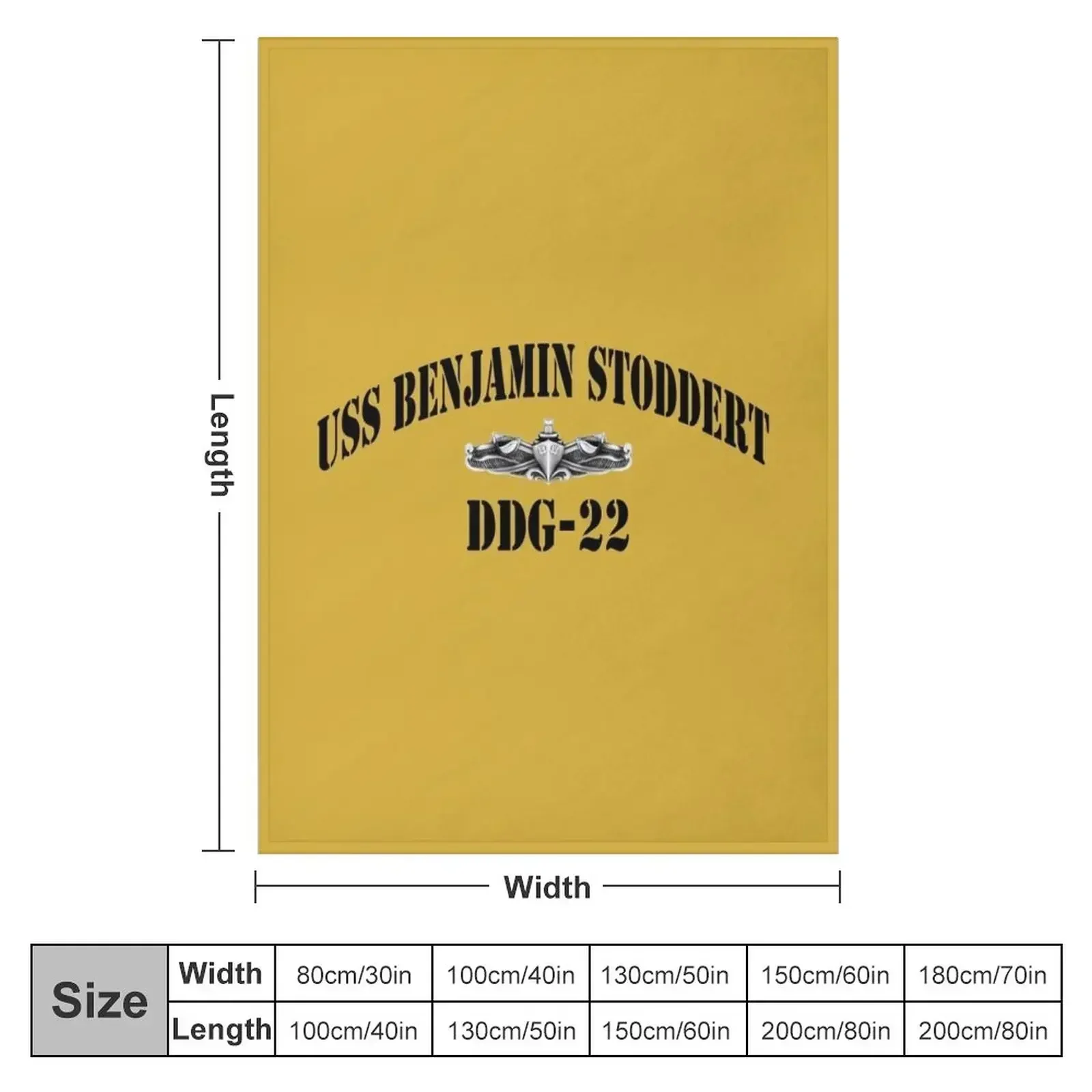 USS BENJAMIN STODDERT (DDG-22) SHIP'S STORE Throw Blanket Soft Plaid Blankets For Baby For Sofa Thin Fashion Sofas Blankets