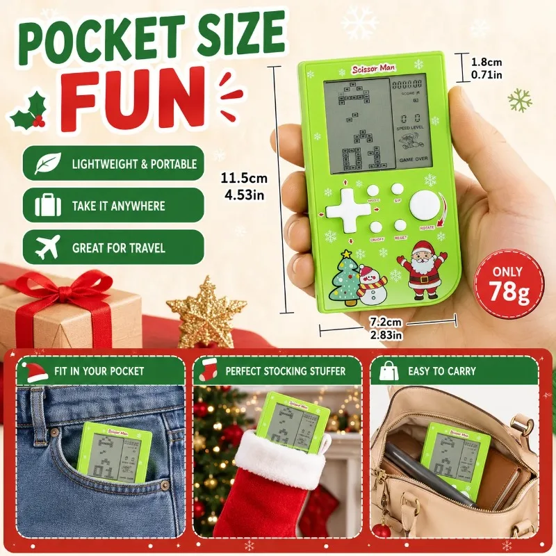 Console de Jogo Portátil Clássico Brick Game 26 em 1, Retrô, Presente de Natal