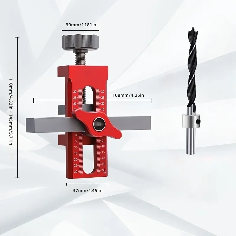 Woodworking Cabinet Door Installation Auxiliary Device Aluminum Alloy Rebound Punching Tool for Wardrobe Hanging Lifting