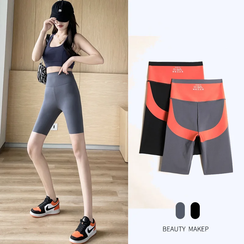 L-4XL Fit 40-100KG Women Workout Short Leggings High Waisted Athletic Yoga Pants Elastic Slim Sexy Skinny Trousers Hips Lifting