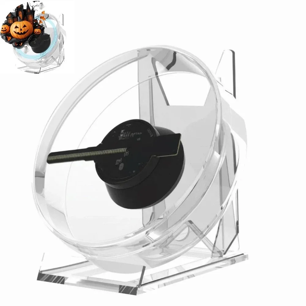 Diameter 12CM 3D Holographic Fan with Remote Control Mini 3D Hologram Projector SD Card Support with Stand