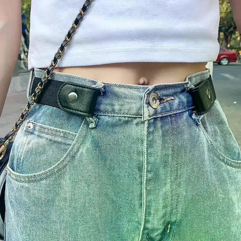 حزام خصر مرن قابل للتعديل، حزام غير مرئي، أحزمة خالية من الإبزيم للنساء والرجال، فستان جان بدون إبزيم، سهل الارتداء #2