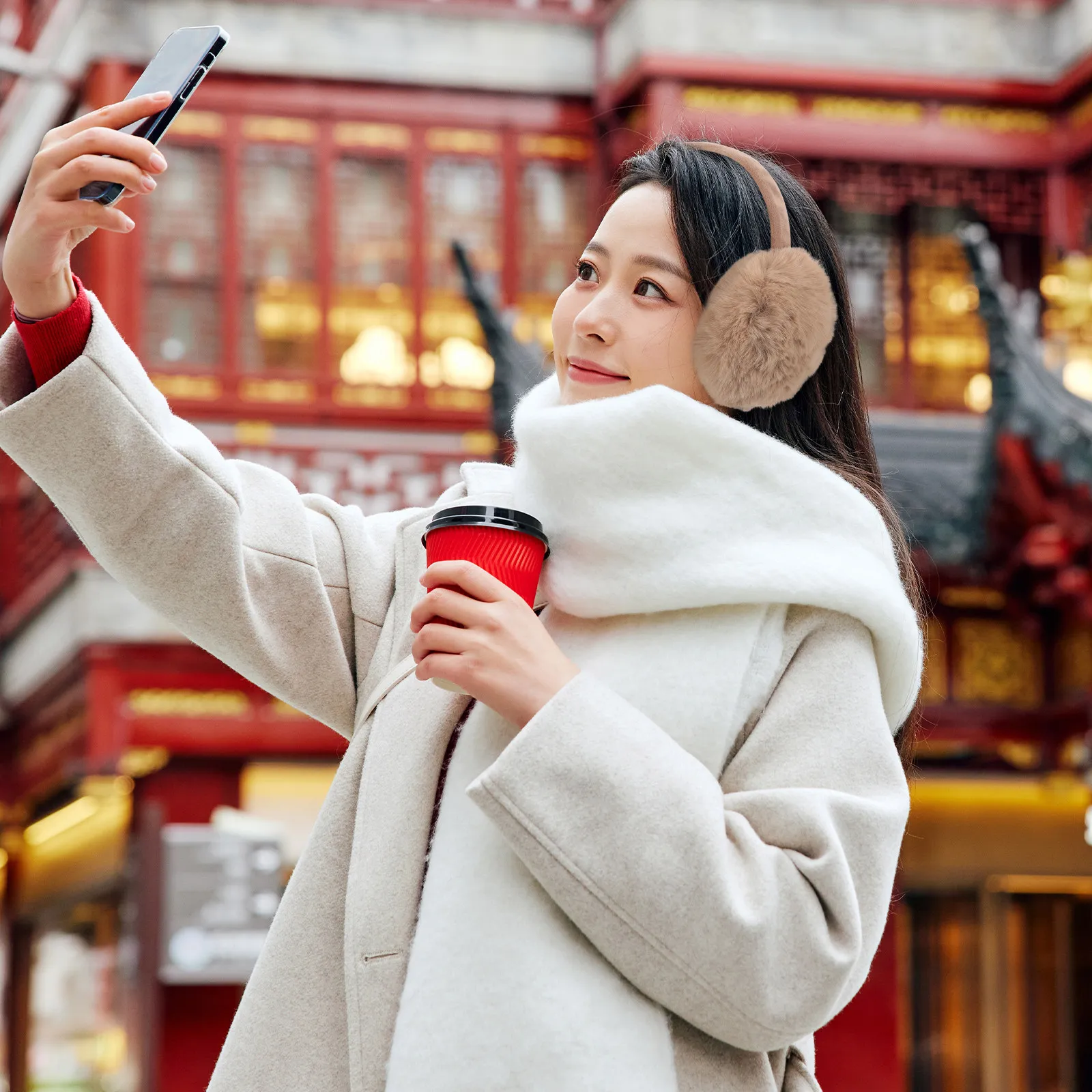 女性用イヤーマフ-暖かい耳カバー-ソフト-軽量-通気性-冬用-アウトドアウェア-スタイリッシュ-かわいい-女の子へのギフト-レディース