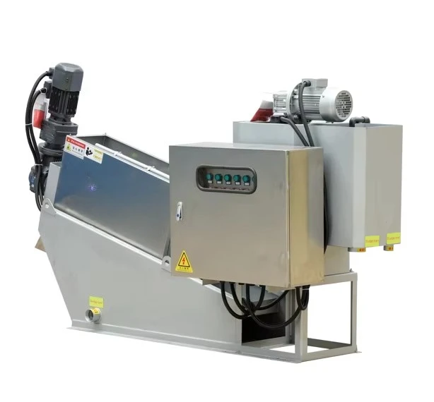 Waste Water Treatment Oil Sludge Dewatering Machine Multi Screw Press Dehydrator Liquid Solid Separator Engine Gearbox 1 Year