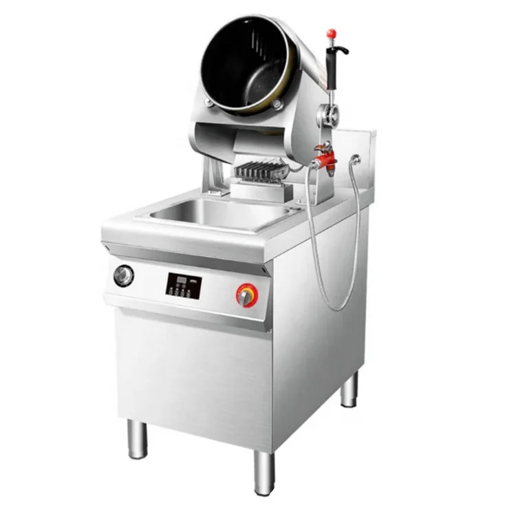 

restaurant automatic electric smart fire food noodle wok fried rice rotary cooking robot machine