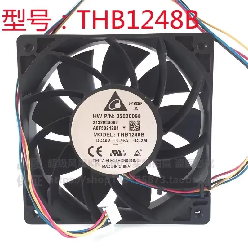 

Вентилятор для охлаждения серверных шкафов THB1248B, 120*120*25 мм, 48В, 0.75А, 12 см, с высоким объемом воздуха