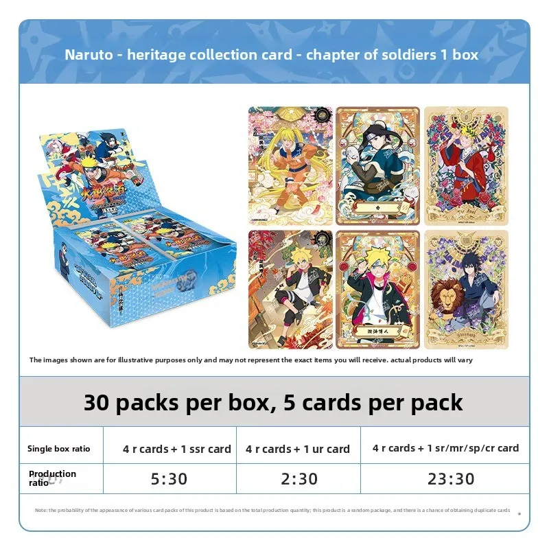 Trendy Anime KAYOU Officially Licensed Naruto Trading Card Box Heritage Collection Bing & Zhen Chapter Vol 6 7 8 9 Booster Box