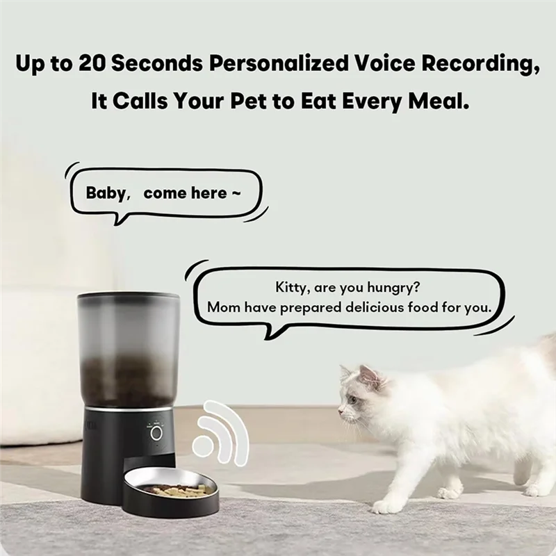 

【Superdeals】APP Control Automatic Pet Feeder,4.2L 2.4G Wifi Enabled Pet Feeder,Dual Bowl Automatic Pet Food Dispenser For Cats&D