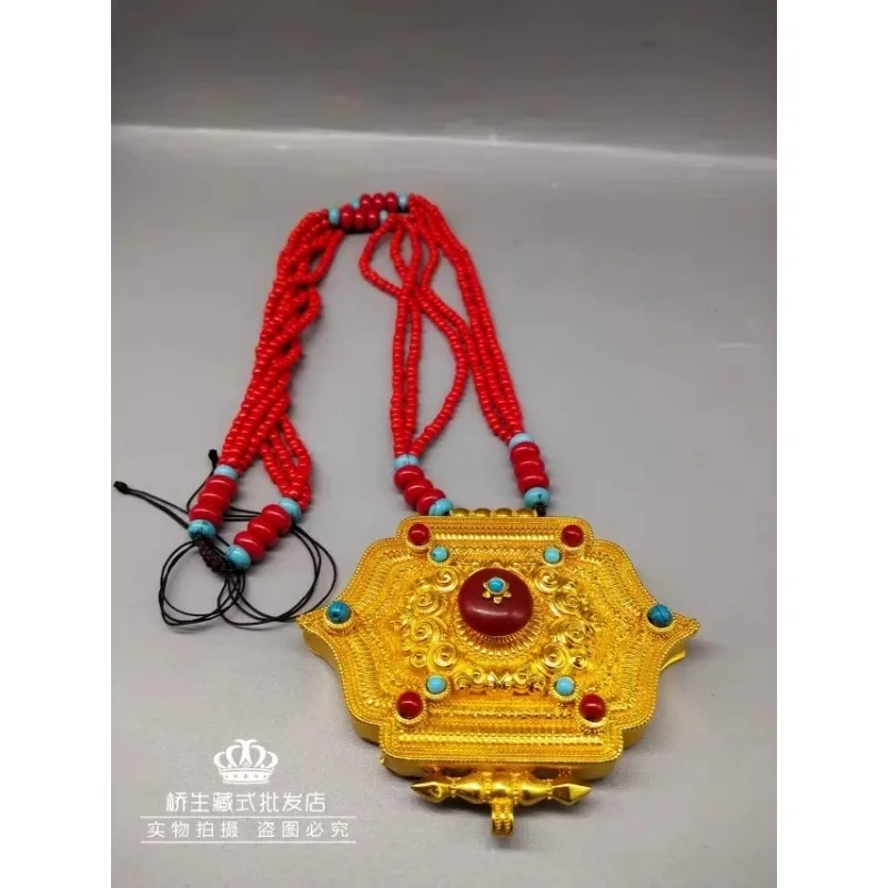 chinese-tibetan-ethnic-style-nibel-gold-plated-gawu-box-dance-accessories