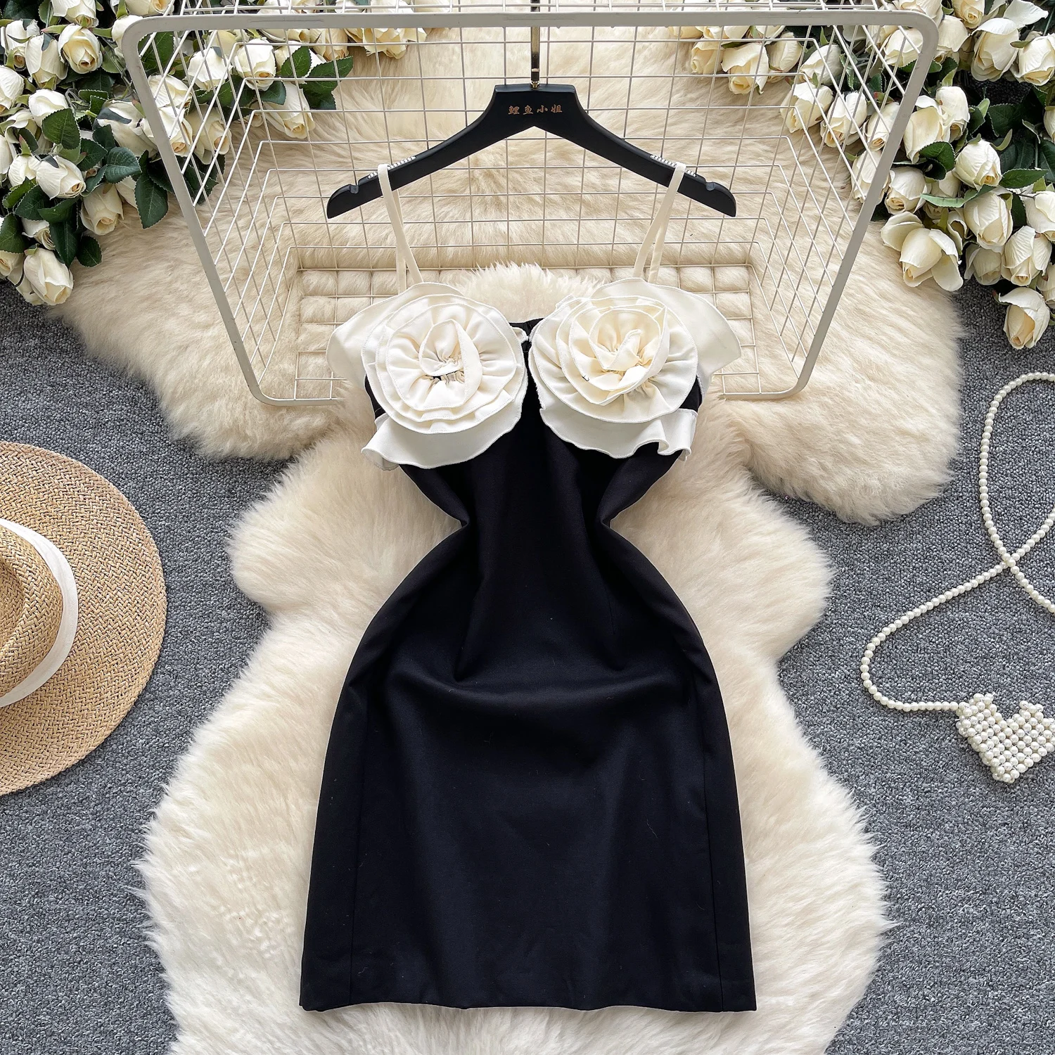 

Female 3D Flower Birthday Dress Lady Party Dinner Date Night Out Banquets Dresses Women Festival Luxury Design Sexi Slim Dresses