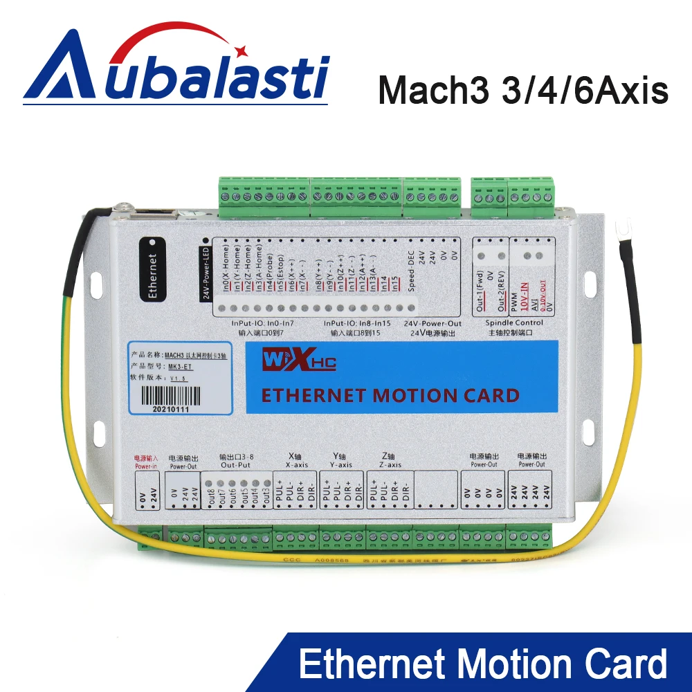 XHC Mach3 Breakout Board 3 4 6 assi Ethernet Motion Control Card 2000KHz supporto Windows7 10 per tornio CNC Enrgaver