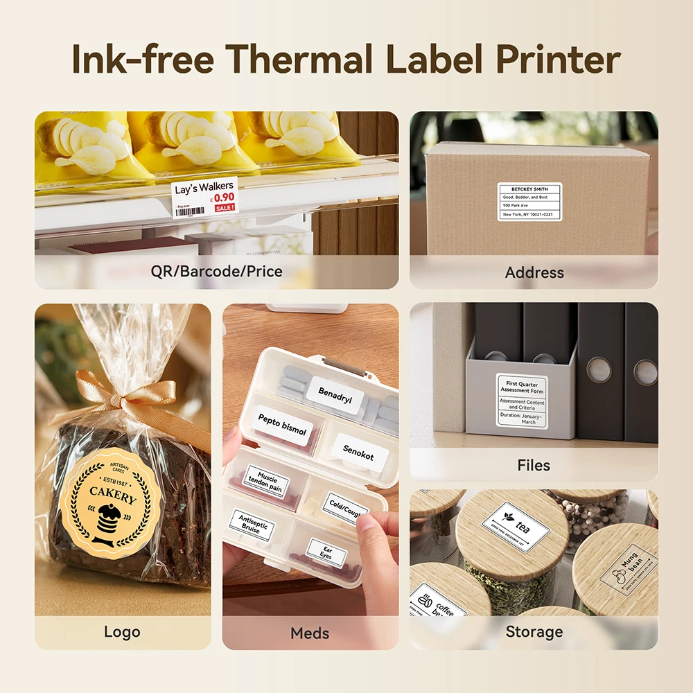 Niimbot B21 Portable Label Printer Wireless Bluetooth Label Maker Multifunctional Self-adhesive Pocket Label Machine